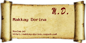 Makkay Dorina névjegykártya