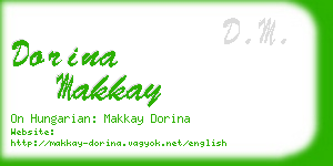 dorina makkay business card